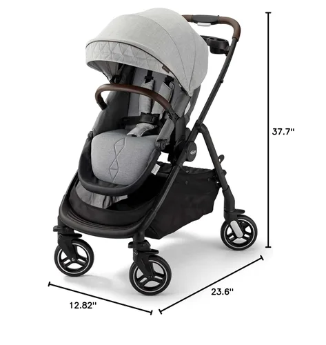 Miniatura 11 de Graco Premier Modes Merge - Carriola con ruedas EZ Spin para rotación de 360 grados, 3 modos: portabebés de asiento de automóvil, capazo portabebés