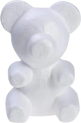 Amosfun Molde de oso de espuma de poliestireno para modelar manualidades blancas para arreglar flores, regalo, decoración de fiesta de boda, 7.87 x