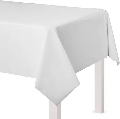 Miniatura 11 de Mantel de plástico negro azabache, 54 x 108 pulgadas (1 unidad), elegante esencial para eventos, perfecto para fiestas, bodas y ocasiones especiales