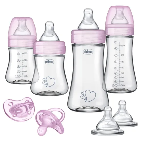 Miniatura 19 de Chicco Duo Set de regalo para bebé recién nacido con biberón híbrido con vidrio Invinci en el interior y plástico en el exterior Seguro para Gris