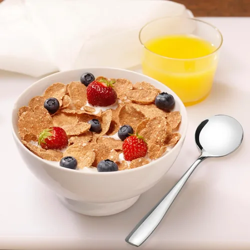 Miniatura 3 de Cucharas de sopa de 16 piezas, cucharas redondas de acero inoxidable para caldo