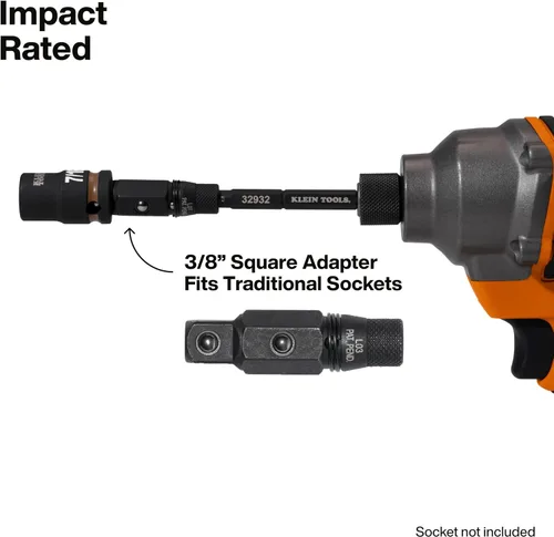 Miniatura 4 de Klein Tools 32517HD KNECT 17 en 1 destornillador híbrido con clasificación de impacto/destornillador de tuercas, magnético, enchufe abatible, 11