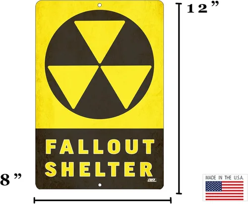 Miniatura 2 de Rogue River Tactical Divertido advertencia nuclear Radiación Fallout Shelter Hogar Trabajo Oficina Metal Estaño Letrero Decoración de Pared Bar