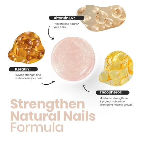 Miniatura 3 de Beetles Pearl - Esmalte de uñas natural iluminador, corrector de uñas de secado rápido, fortalecedor de uñas y tratamiento de crecimiento para uñas