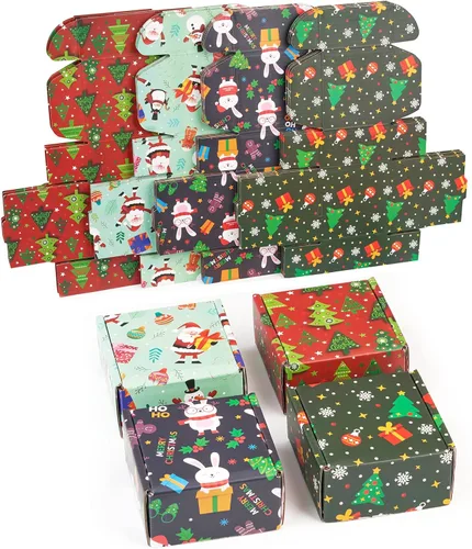 Miniatura 11 de Bow - Cajas de envío rosadas, paquete de 25, cajas de regalo de 4 x 4 x 2 pulgadas, cajas de envío pequeñas de cartón corrugado para pequeñas