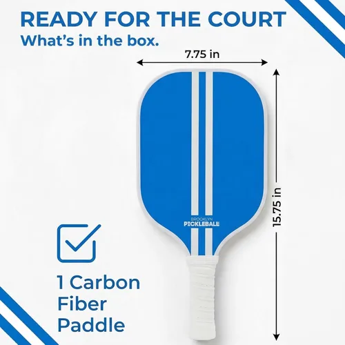 Miniatura 6 de Brooklyn Pickleball Co. – Carbon Fiber Pickleball Paddles – USAPA Approved, Honeycomb Core, Cushioned Grip, Lightweight Design – Single Paddles &