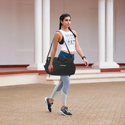 Miniatura 2 de HEAD Bolsa de deporte para mujer, bolsa de viaje impermeable de 32 litros con compartimento separado para zapatos, 4 formas de llevar, bolsa