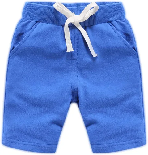 Miniatura 2 de Paquete de 2 pantalones cortos deportivos de punto de verano para niños y niñas, pantalones cortos suaves casuales para bebés