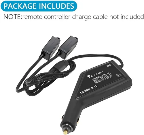 Miniatura 7 de [Piezas de drones] Cargador de coche 3 en 1 para DJI Mavic Mini 3/3 Pro Hub de carga de batería inteligente Conector de coche Adaptador USB Multi 2