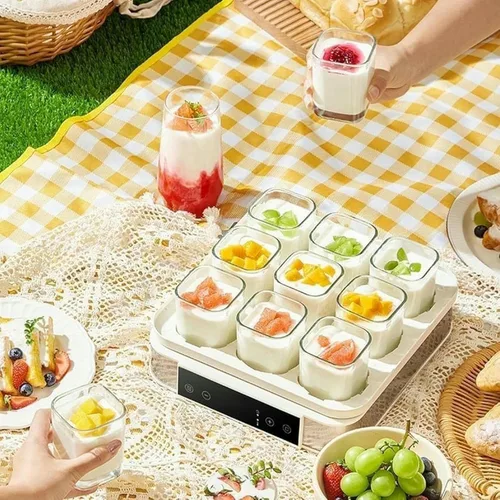 Miniatura 6 de Máquina automática para hacer yogur, fermentador de yogur eléctrico digital con control de temperatura y tiempo, máquina fermentadora de masa Natto