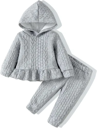 Miniatura 72 de Renotemy Conjunto de ropa para bebé recién nacida, para otoño e invierno, manga larga, pantalones, lindo conjunto de ropa para bebé niña