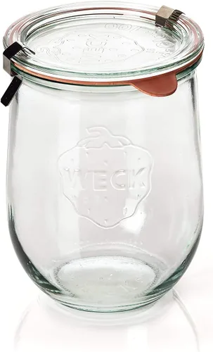 Miniatura 2 de WECK - Tarros para iniciador de masa madre - Tarros de vidrio clásicos para masa madre con tapa de vidrio - Tarro de tulipán de boca ancha de 1