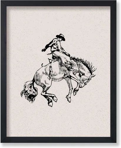 Miniatura 27 de Poster Master Póster de Rodeo marrón – Estampado retro de vaquero sobre caballo – Arte de vaquero – Arte occidental – Arte del salvaje oeste