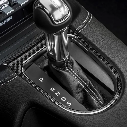 Miniatura 7 de Adhesivo de vinilo de fibra de carbono para panel de marco de engranajes para Ford Mustang 2015, 2016, 2017, 2018, 2019, 2020, 2021, 2022, 2023