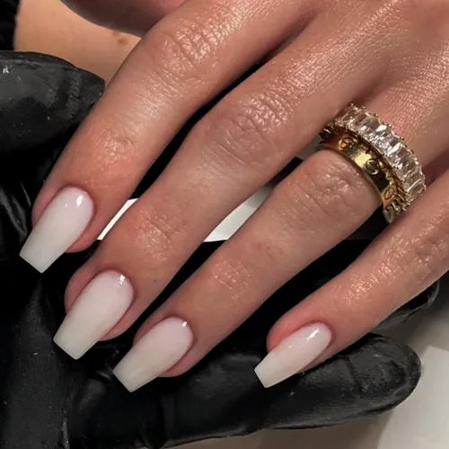 Miniatura 31 de KQueenest Uñas postizas largas a presión con diseño de ojo de gato, cuadradas, medianas, color rojo oscuro con purpurina, ataúd, uñas acrílicas a