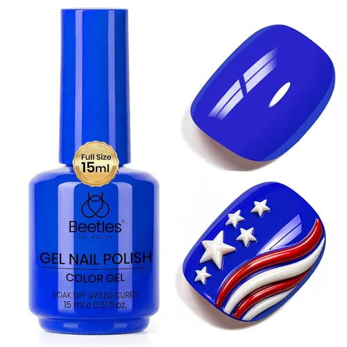 Miniatura 56 de Beetles - Esmalte de uñas de gel marrón de 0.5 onzas fluidas (15ml), esmalte de uñas de gel para remojar con lámpara LED UV, esmalte de uñas en gel