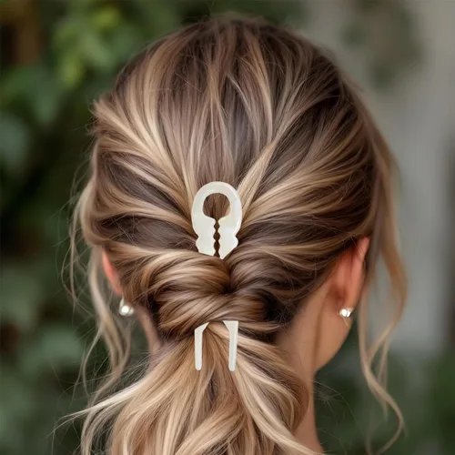 Miniatura 4 de 4 horquillas para el cabello para mujer, pinzas francesas de Prestiges, ángulo curvado, dentado, diseño antideslizante para horquillas francesas