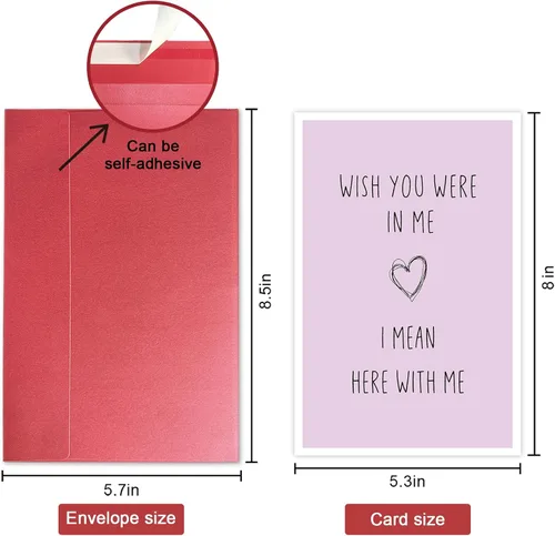 Miniatura 2 de SuperShunhu Tarjeta de San Valentín de Miss You, tarjeta de relación de larga distancia, tarjeta traviesa del día de San Valentín para él y ella