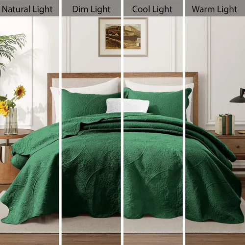 Miniatura 302 de MOONLIGHT20015 Edredón tamaño King (106 x 96 pulgadas) con 2 fundas de almohada (20 x 36 + 2 pulgadas) para todas las estaciones, juego de cama Azul