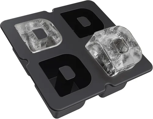 Miniatura 25 de Molde personalizado para cubitos de hielo Letra N - Molde de hielo de silicona con letras para moldes de cubitos de hielo personalizados y moldes