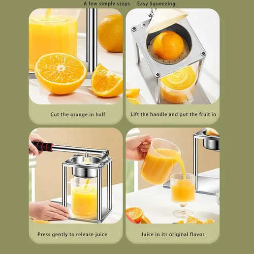 Miniatura 4 de Exprimidor manual, Comercial Naranja Exprimidor Exprimidor de Hierro Fundido, Acero Inoxidable de la Mano de la Prensa de Frutas Citrus Juicer Limón