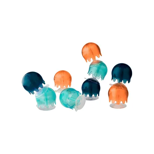 Boon Jellies - Juguetes de baño con ventosa – Juguetes sensoriales para bañera – Juguetes de succión de medusas para la hora del baño – Azul Azul