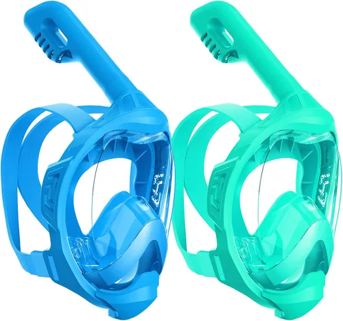Miniatura 10 de Kids Full Face Snorkel Mask, Snorkeling Gear for Kids, Kids Scuba Mask and Snorkel, Diving Mask, Snorkeling Set, 180 Degree Panoramic View Anti-Fog