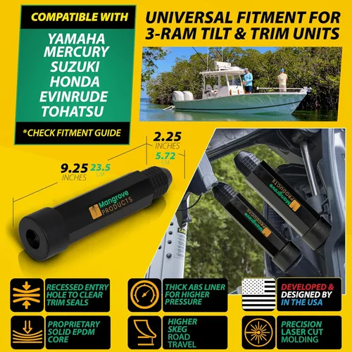 Miniatura 3 de Mangrove Products: Protector de Travesaño, Soporte para Motor Fuera de Borda, 3 Cuñas de Ram, Accesorios para Barcos de Pontón