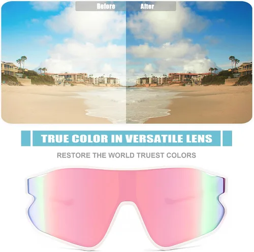 Miniatura 22 de YUNBLL&KO Gafas de sol para niños, gafas de sol de béisbol para jóvenes, TR90, marco ligero, UV400, gafas de sol deportivas para ciclismo para niñas