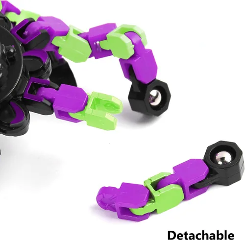 Miniatura 2 de Fidget Spinners, robot de cadena transformable para hacer tú mismo, que brilla en la oscuridad, juguete mecánico creativo para aliviar el estrés