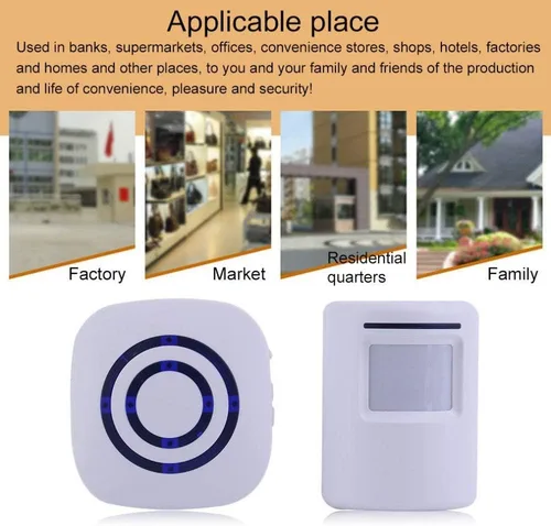 Miniatura 4 de Timbre de puerta, detector de sensor de movimiento inalámbrico para puerta de negocios, timbre inteligente para el hogar, seguridad para el hogar