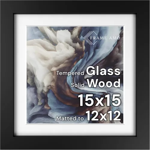 Miniatura 170 de Frame Amo Marco de póster de madera maciza de 13 x 19 pulgadas, color natural, tapete blanco para imagen de 11 x 17 pulgadas, parte frontal