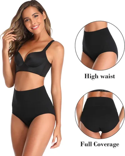 Miniatura 3 de K-CHEONY Women's Underwear, High Waist Cotton Breathable Full Coverage Panties Brief Multipack Regular and Plus
