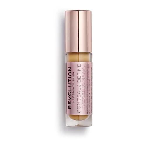 Makeup Revolution Oculta y define el corrector, cobertura completa y acabado mate, C11.5 para tonos de piel medianos/bronceados, vegano y libre de