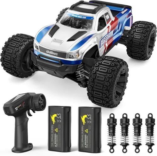UDIRC Coches RC Todo Terreno Rápidos, RC Camiones 1:16 Todo Terreno 4WD de Alta Resistencia Actualizables a 90 km/h, Camión Monstruo de Control