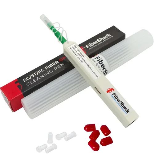 Miniatura 10 de Fibershack - Bolígrafo limpiador de fibra de 1,25 mm LC. Limpiador de fibra de un solo clic de 800+. Limpiador de conector óptico LCUPC y bolígrafo