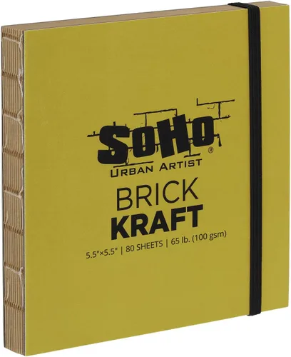 Miniatura 9 de SoHo Urban Artist Cuaderno de bocetos de ladrillo para bocetos, dibujos, lápices de colores, grafito y más, papel kraft de 5.5 x 8.5 pulgadas
