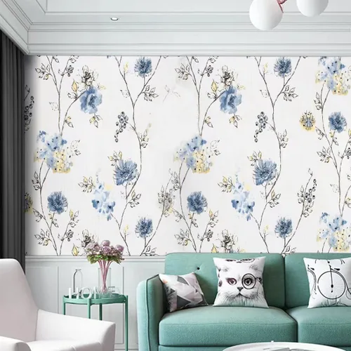 Miniatura 6 de Elegante papel de contacto floral autoadhesivo para estantes de 17.7 x 117 pulgadas, autoadhesivo para cajón, adhesivo para despegar y pegar, papel