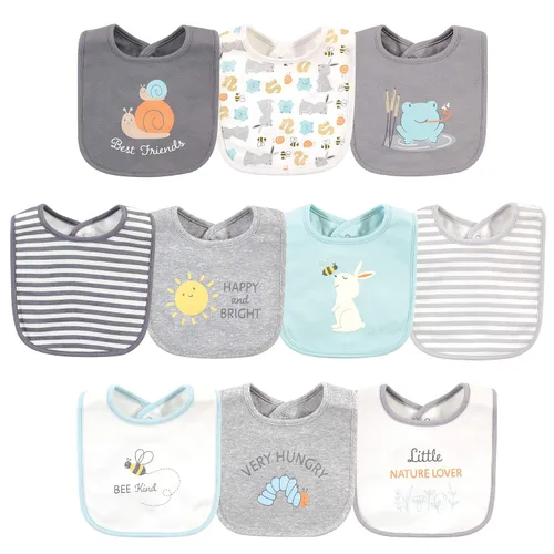 Miniatura 23 de Hudson Baby Baberos unisex de algodón para bebé, Hello World, talla única
