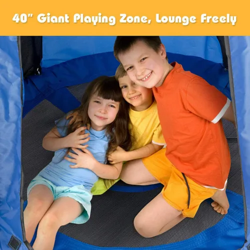 Miniatura 4 de Costzon Juego de silla colgante desmontable para niños 2 en 1 con tienda de campaña, asiento de columpio tipo nido para niños y niñas, columpio
