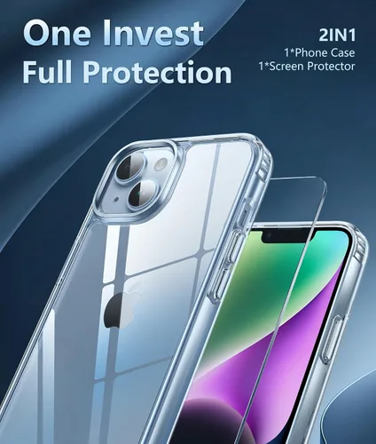 Miniatura 987 de FNTCASE Funda para iPhone 13 Pro-Max: Fundas magnéticas transparentes compatibles con Magsafe Slim anti amarillamiento protección contra caídas