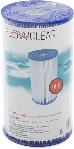 Miniatura 4 de Bestway 58095E - Cartucho de repuesto tipo IV o tipo B para bombas de filtro de 2500 galones por hora para mantener el agua de la piscina limpia