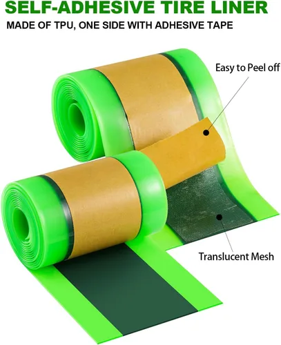 Miniatura 2 de Julai Bike Tire Liners, Mountain Bicycle Tube Flats Self-Adhesive Protector Puncture Free Compatible with 20 24 26 28 29