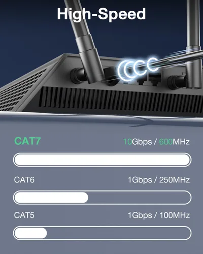 Miniatura 2 de VCELINK Conector CAT6A, conectores RJ45 pasan a través de CAT6A CAT7 blindado, chapado en oro de 3 clavijas con certificación UL, conector CAT7