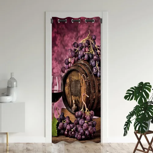 Miniatura 12 de Cortinas opacas románticas rústicas para puerta de vino de uva de granja para puertas de entrada, cortina opaca romántica para armario de dormitorio