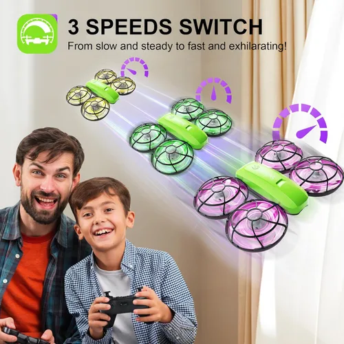 Miniatura 5 de Swifsen Dron para niños con cámara – Mini juguete RC para niños, principiantes, regalos de cumpleaños para niños y principiantes, juguete de luz