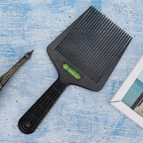 Miniatura 2 de Peine de pelo guía plana – Ajuste de ángulo de corte de barbero, peine de dientes anchos herramienta de peinado para salón en casa
