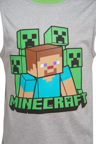 Miniatura 7 de Minecraft Conjunto de camiseta sin mangas de 3 piezas para niños Creepers
