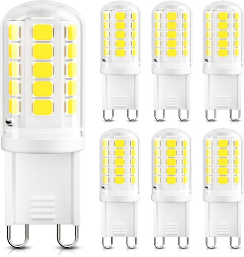 Miniatura 13 de DiCUNO Bombilla LED G9, 2700 K, luz blanca cálida suave, bombillas LED G9 de 4 W, equivalente a halógeno de 40 W, no regulable, 400 LM, base bipin