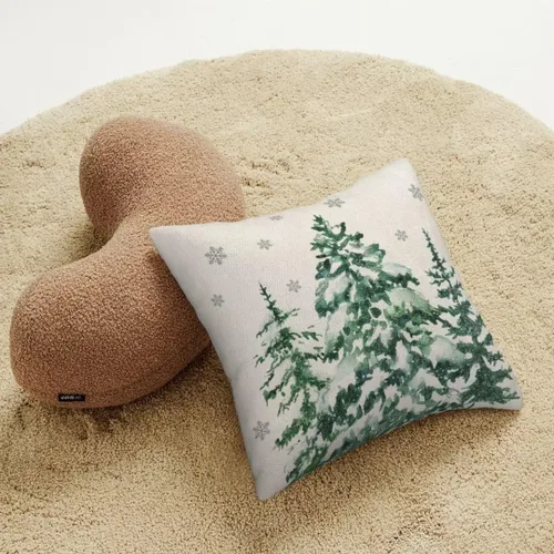 Miniatura 5 de Fundas de almohada de Navidad de 16 x 16 pulgadas, juego de 2 fundas de almohada verdes para decoración de árboles de Navidad, fundas de almohada